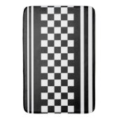 Bath Mat/Checked and Strips Badematte (Vorderseite Vertikal)