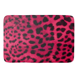 Bath Mat/Cheetah Print-Hot Pink Badematte