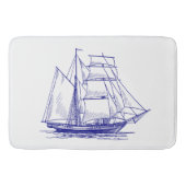 Bath mat chic naublue segelschiff badematte (Vorderseite)