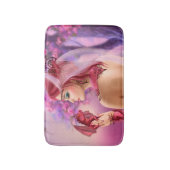 Bath Mat Fantasiefrau Königin und Roter Drache Badematte (Vorderseite Vertikal)