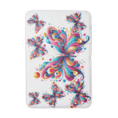 Bath Mat - farbenfrohe geometrische Schmetterlinge Badematte (Vorderseite Vertikal)