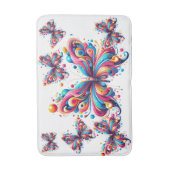 Bath Mat - farbenfrohe geometrische Schmetterlinge Badematte (Vorderseite Vertikal)