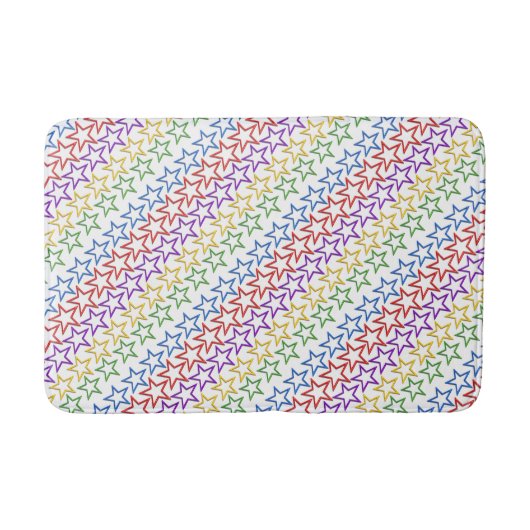 Bath Mat - Farbige Sterne Badematte (Vorderseite)
