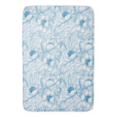 Bath Mat Floral Blue Badematte (Vorderseite Vertikal)