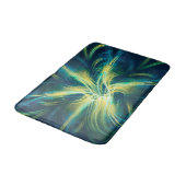 Bath Mat Fraktal Blume Blaue Palette Badematte (Schrägansicht)