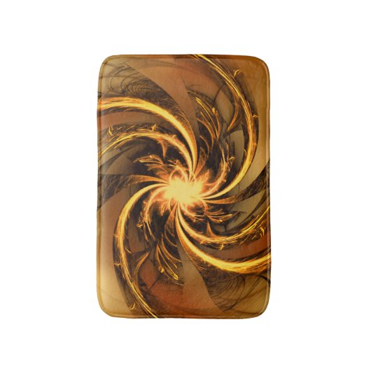 Bath Mat Fraktal gefleckt gelb Badematte (Vorderseite Vertikal)