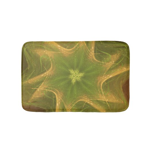 Bath Mat Fraktal Light Green Palette Badematte (Vorderseite)
