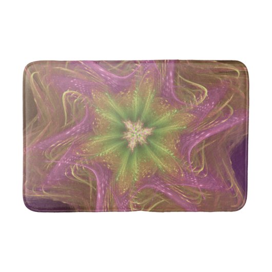 Bath Mat Fraktal Light Lila Palette Badematte (Vorderseite)
