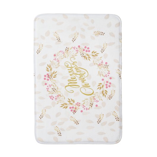 Bath Mat Frohe Weihnachten Badematte (Vorderseite Vertikal)