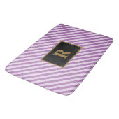 Bath Mat für Lila Streifen Badematte (Schrägansicht)