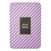 Bath Mat für Lila Streifen Badematte (Vorderseite Vertikal)