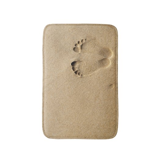 Bath Mat - Fußabdruck im Sand Badematte (Vorderseite Vertikal)
