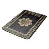 Bath Mat, Goldmedaillen auf schwarz Badematte (Schrägansicht)