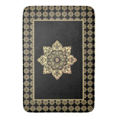 Bath Mat, Goldmedaillen auf schwarz Badematte (Vorderseite Vertikal)