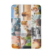 Bath Mat Ihr 10 Foto gerundete Collage weiß Badematte (Vorderseite Vertikal)