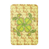 Bath Mat - Ivy Blätter auf Gelb Badematte (Vorderseite Vertikal)