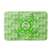 Bath Mat - Ivy Blätter mit Monogramm Badematte (Vorderseite)