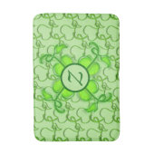 Bath Mat - Ivy Blätter mit Monogramm Badematte (Vorderseite Vertikal)