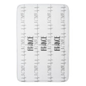 Bath Mat Liebe Frankreich Badematte (Vorderseite Vertikal)