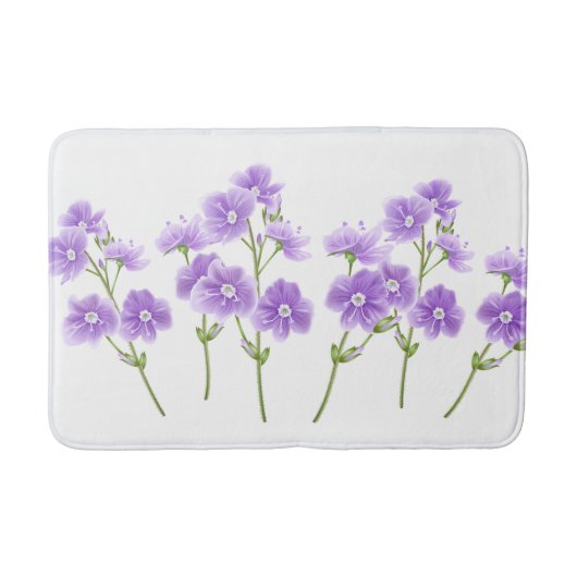 Bath Mat-Lila Wildblumen Badematte (Vorderseite)