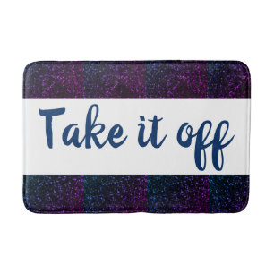 Bath Mat mit Lila Sparkle Trimm abnehmen Badematte