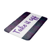 Bath Mat mit Lila Sparkle Trimm abnehmen Badematte (Schrägansicht)