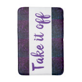 Bath Mat mit Lila Sparkle Trimm abnehmen Badematte (Vorderseite Vertikal)