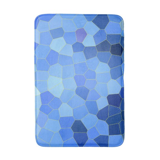 Bath mat Mosaik in blau Badematte (Vorderseite Vertikal)
