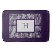 Bath Mat No.2 Lila&Gray Fluid Swirl PERSONALISIERE Badematte (Vorderseite)