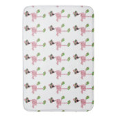 Bath Mat/Pink Flamingos Badematte (Vorderseite Vertikal)