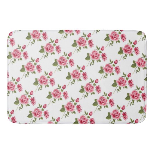 Bath Mat/Pink Roses Badematte (Vorderseite)