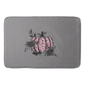 Bath Mat, Pink und Black Leopard Pumpkin Badematte (Vorderseite)