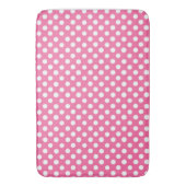 Bath Mat/Pink & White Polka Dots Badematte (Vorderseite Vertikal)