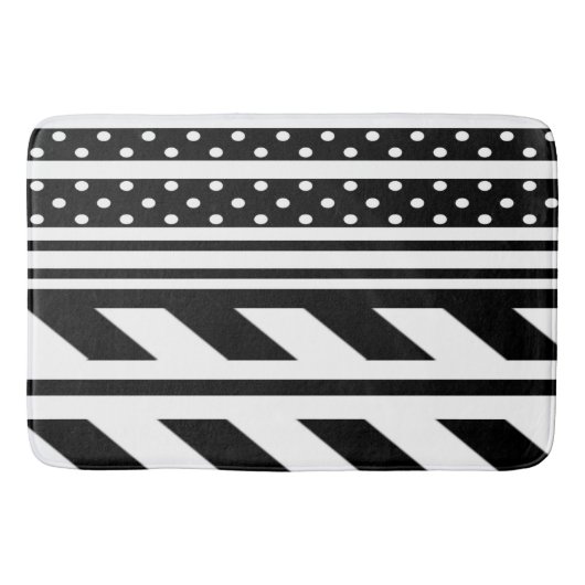 Bath Mat/Polka Punkte und Streifen Badematte (Vorderseite)