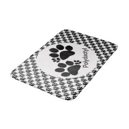 Bath Mat - Polydactyl Paw Prints Badematte
