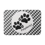 Bath Mat - Polydactyl Paw Prints Badematte (Vorderseite)