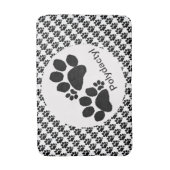 Bath Mat - Polydactyl Paw Prints Badematte (Vorderseite Vertikal)