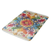 Bath Mat Rainbow Blume Stickereien Bläschen Badematte (Schrägansicht)