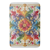 Bath Mat Rainbow Blume Stickereien Bläschen Badematte (Vorderseite Vertikal)