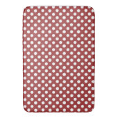 Bath Mat/Red & White Polka Dots Badematte (Vorderseite Vertikal)