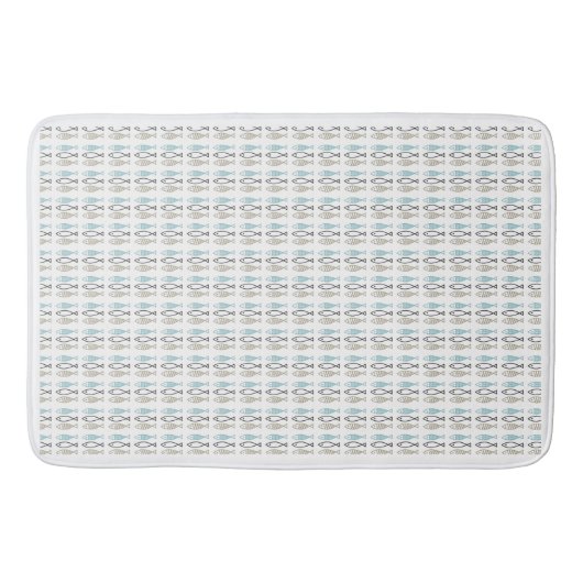 Bath Mat - Skandinavische Fische Badematte (Vorderseite)