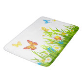 Bath Mat/Spring Butterfly und Blume Badematte (Schrägansicht)