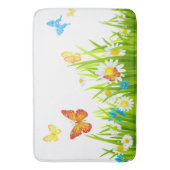 Bath Mat/Spring Butterfly und Blume Badematte (Vorderseite Vertikal)