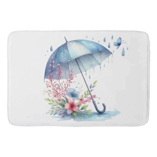 Bath Mat-Spring- Umbrella Bathroom Set Badematte (Vorderseite)
