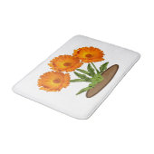 Bath Mat - Three Orange Calendula Badematte (Schrägansicht)