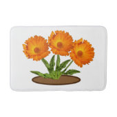 Bath Mat - Three Orange Calendula Badematte (Vorderseite)