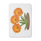Bath Mat - Three Orange Calendula Badematte (Vorderseite Vertikal)