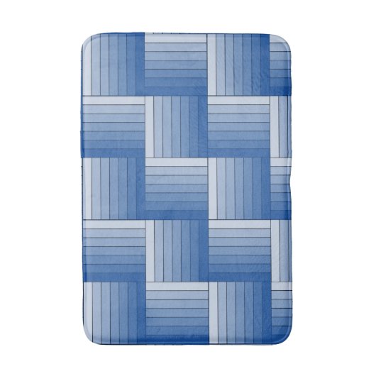 Bath Mat - Tiles of Blue Ombre Streifen Badematte (Vorderseite Vertikal)