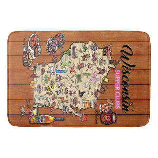 Bath Mat - Wisconsin Supper Club Karte Badematte