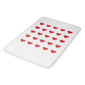 Bath Mat with hearts. Badematte (Schrägansicht)